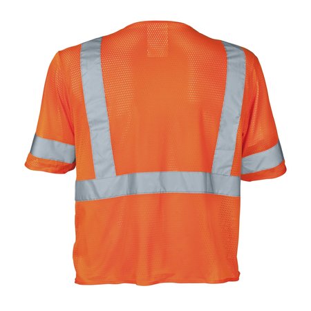 Ironwear Flame-Retardant Polyester Mesh Vest Class 3 w/ 5 Pockets (Orange/3X-Large) 1294FR-O-3XL